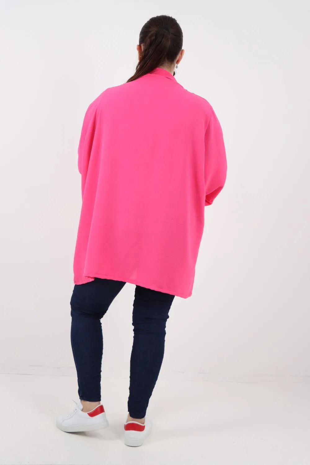 3/4 Sleeve Open Front  Lightweight Cardigan