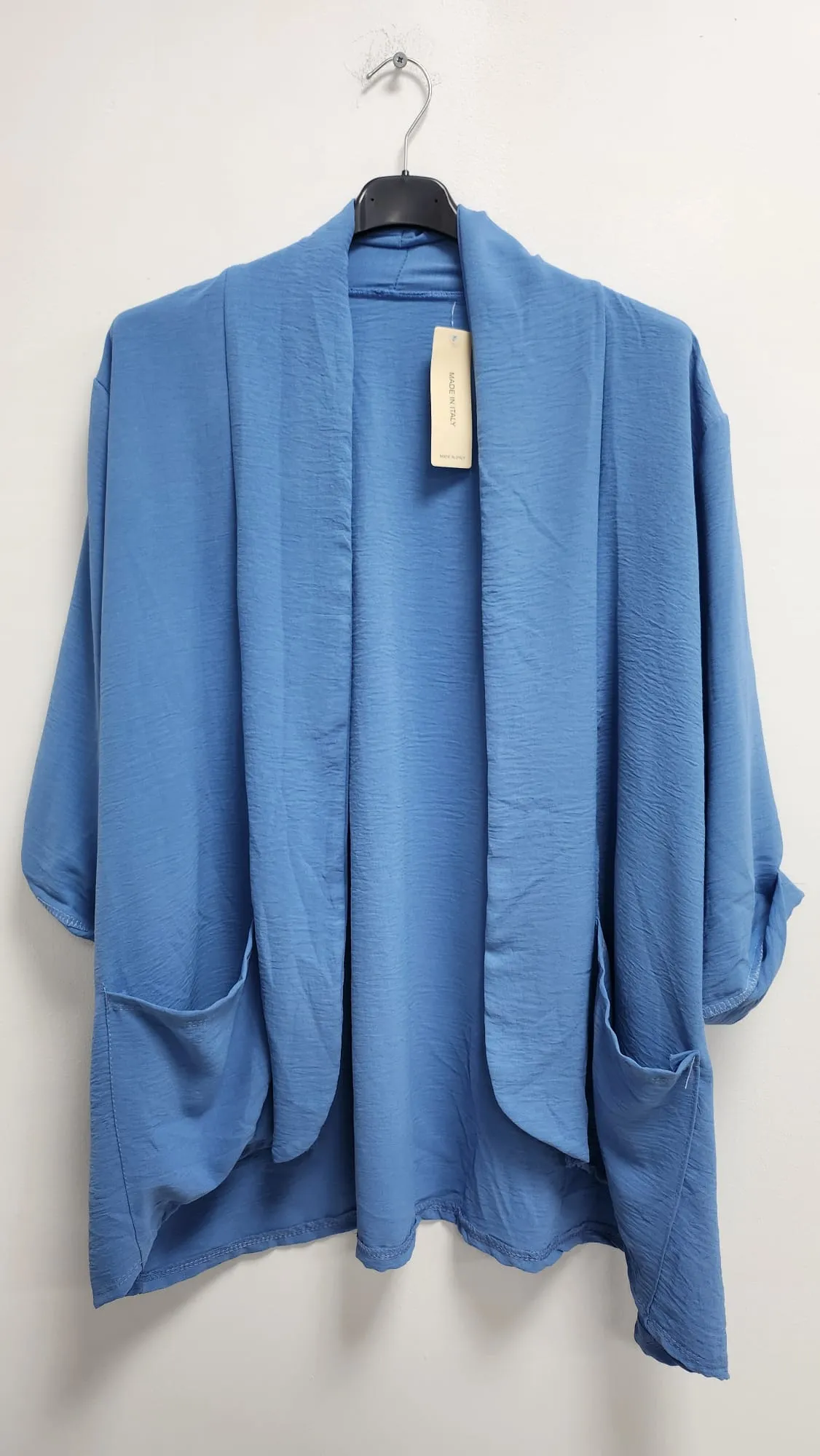 3/4 Sleeve Open Front  Lightweight Cardigan