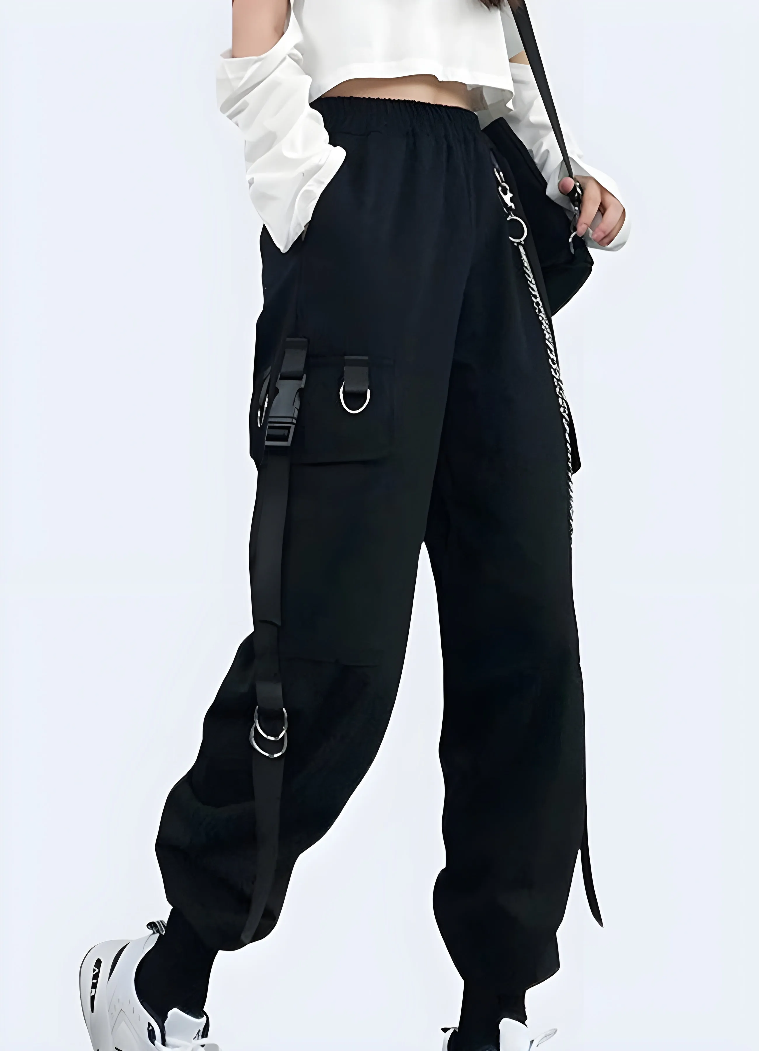 Baggy Black Cargo Pants Women's