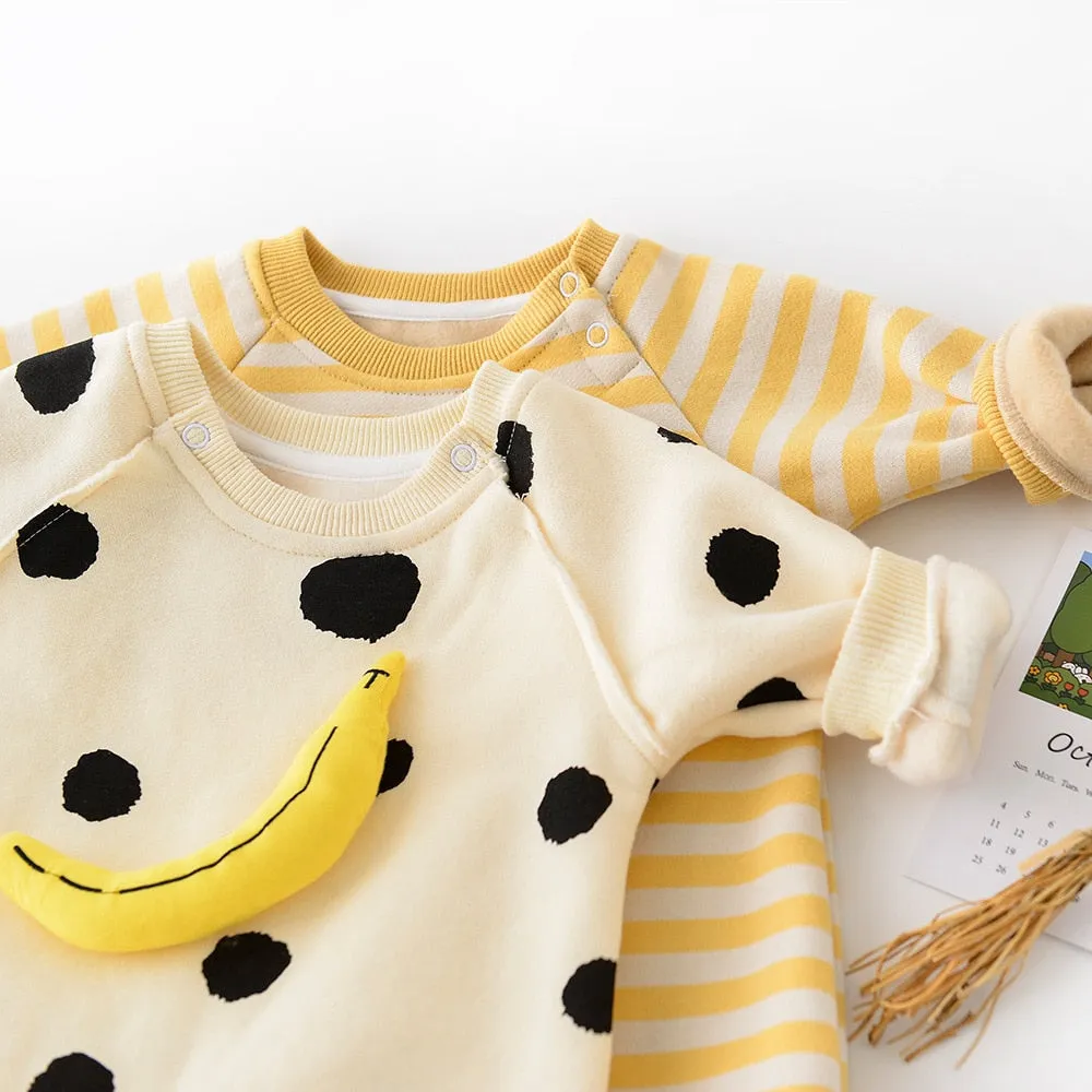 Banana Bonanza Baby Outfit - Jumpsuit with Colorful Fruit Print