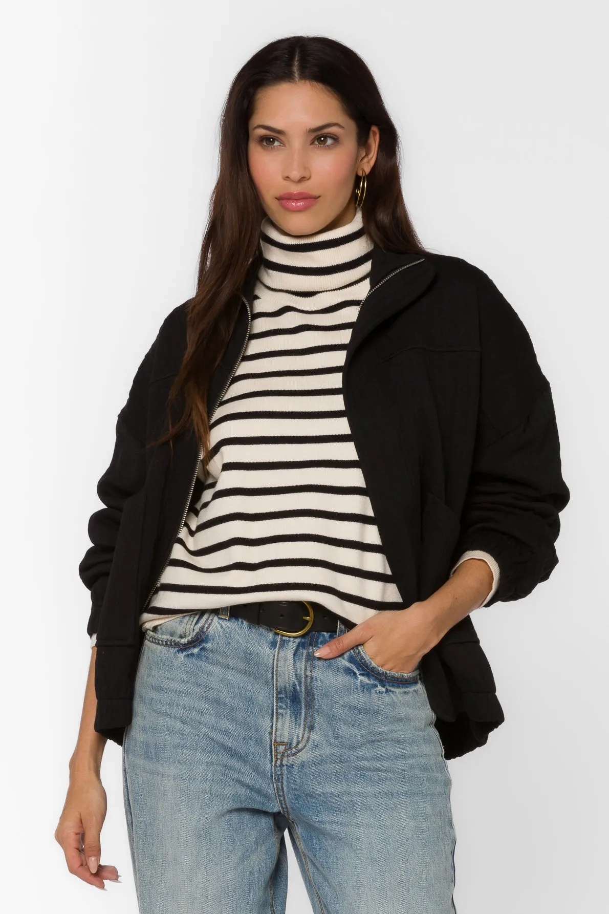 Berkeley Black Bomber Jacket