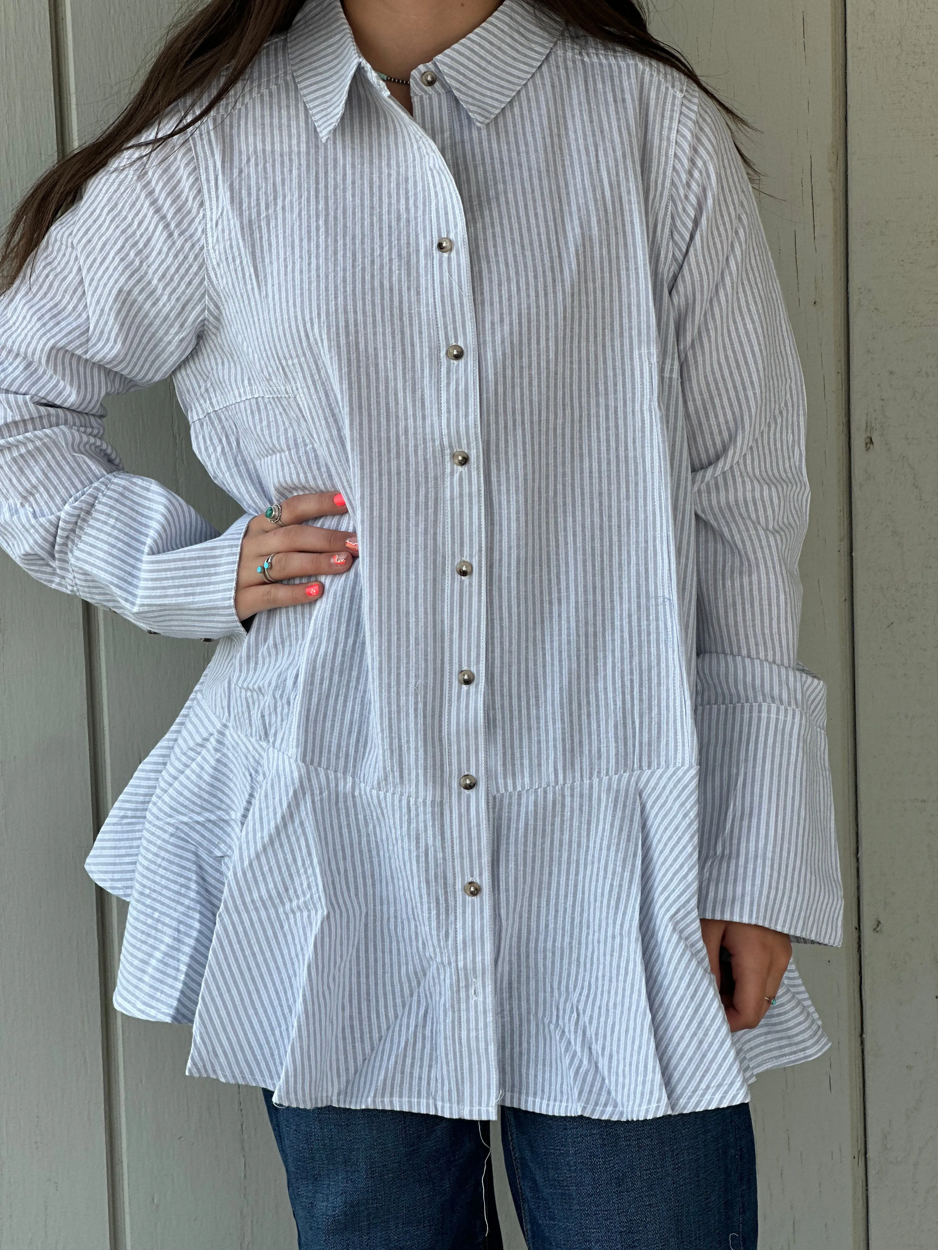 Brynlee Ruffle Tunic Shirt