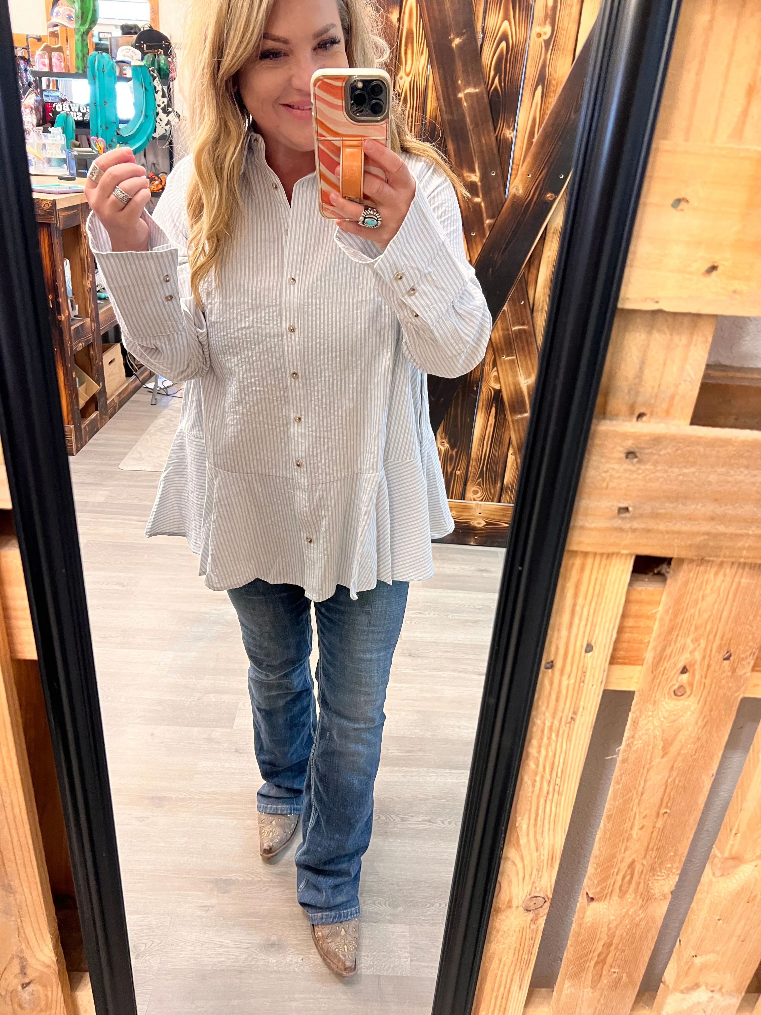 Brynlee Ruffle Tunic Shirt