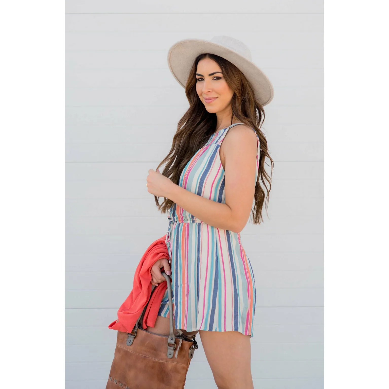 Color Stripe Romper