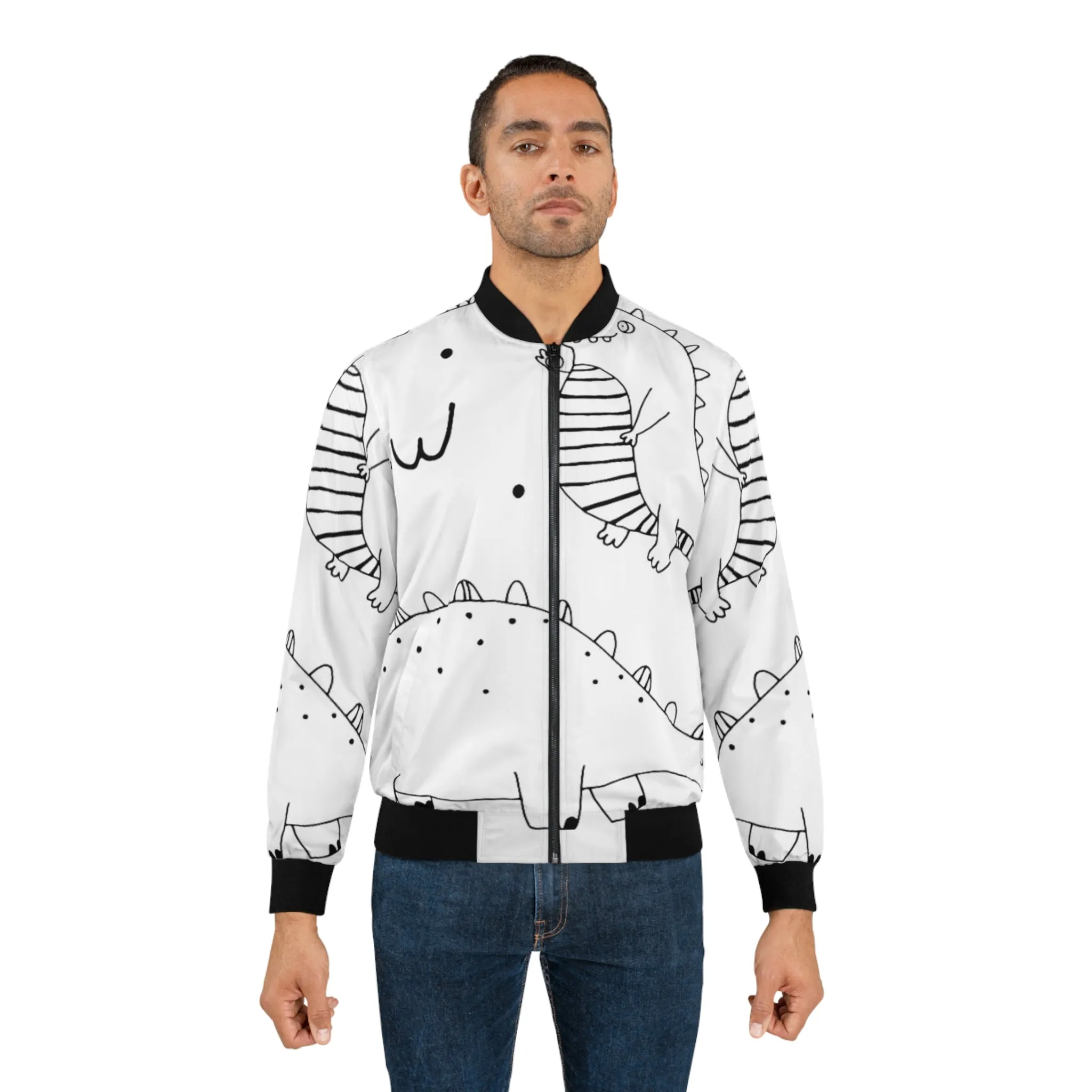 Doodle Dinosours - Inovax Men's Bomber Jacket