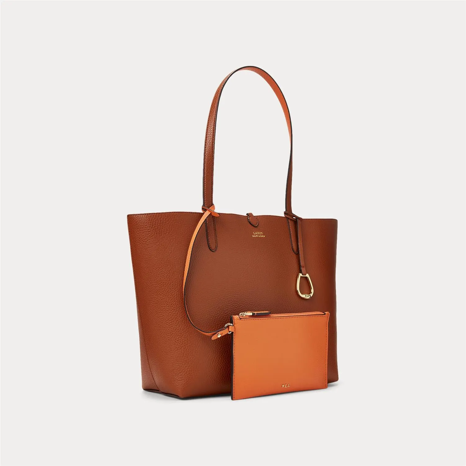 FAUX-LEATHER MEDIUM REVERSIBLE TOTE BAG