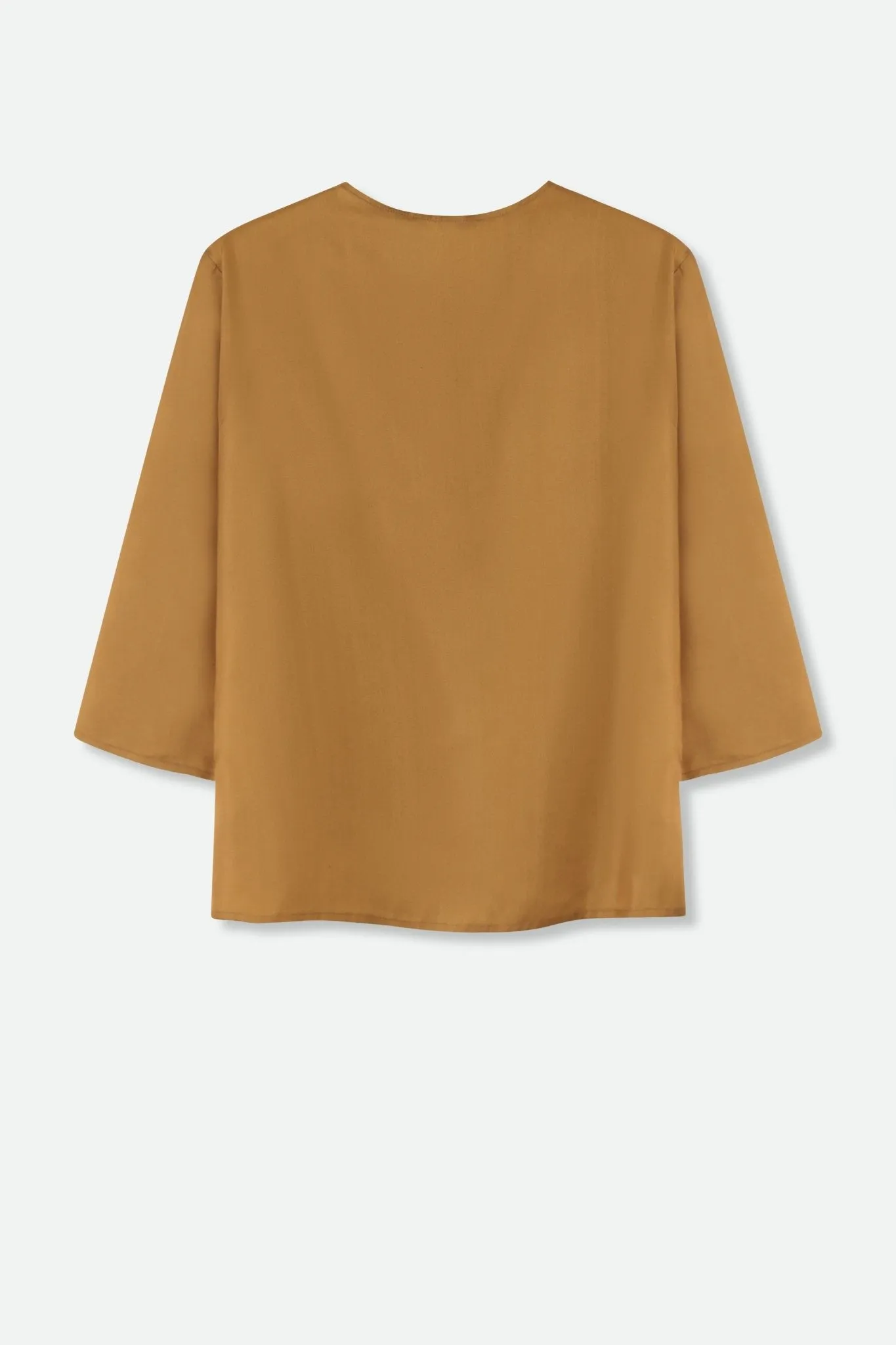 FIORA FRONT SEAM SHIRT IN SILK TWILL COPPER