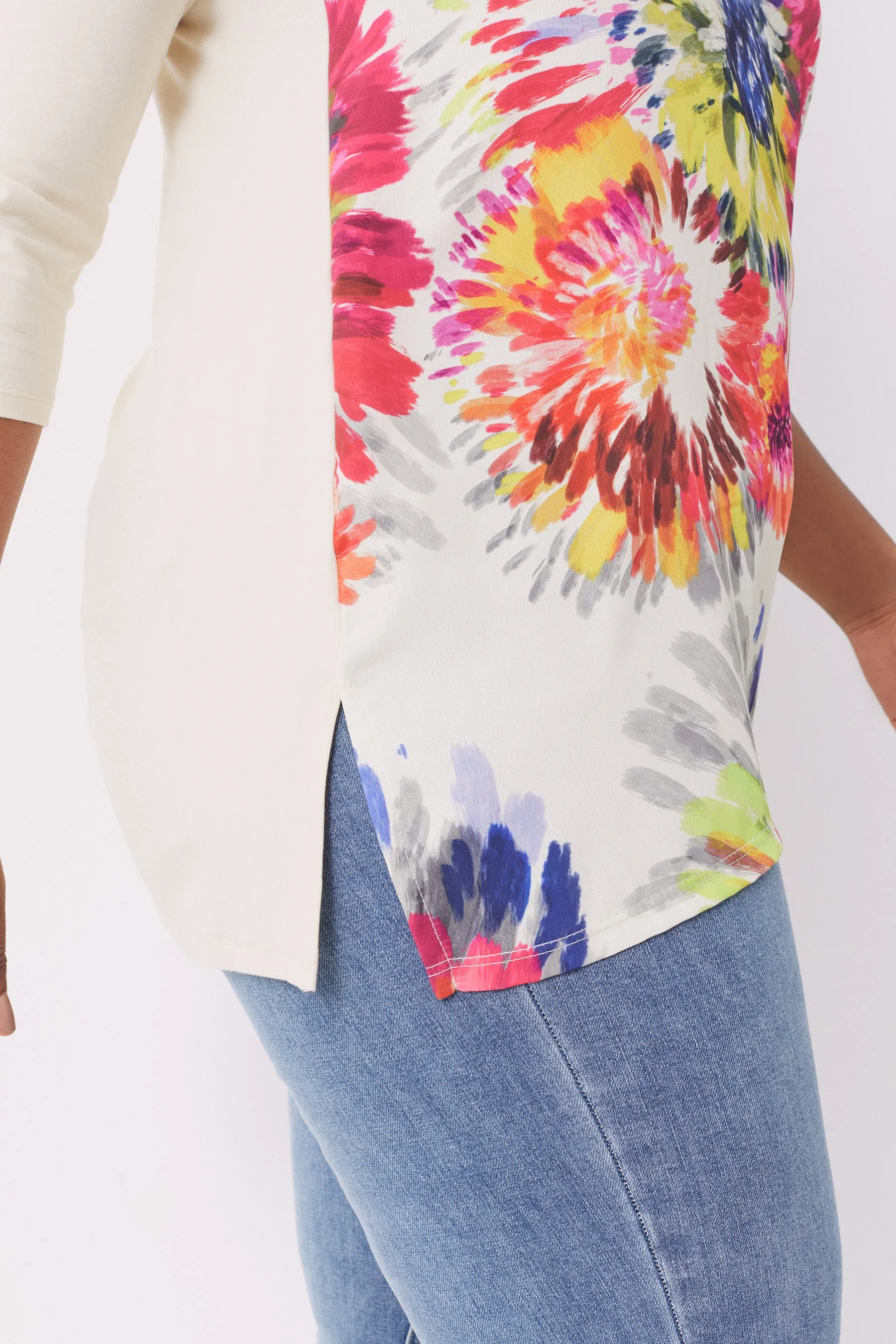 Firework Flower Printed Panel Tunic T