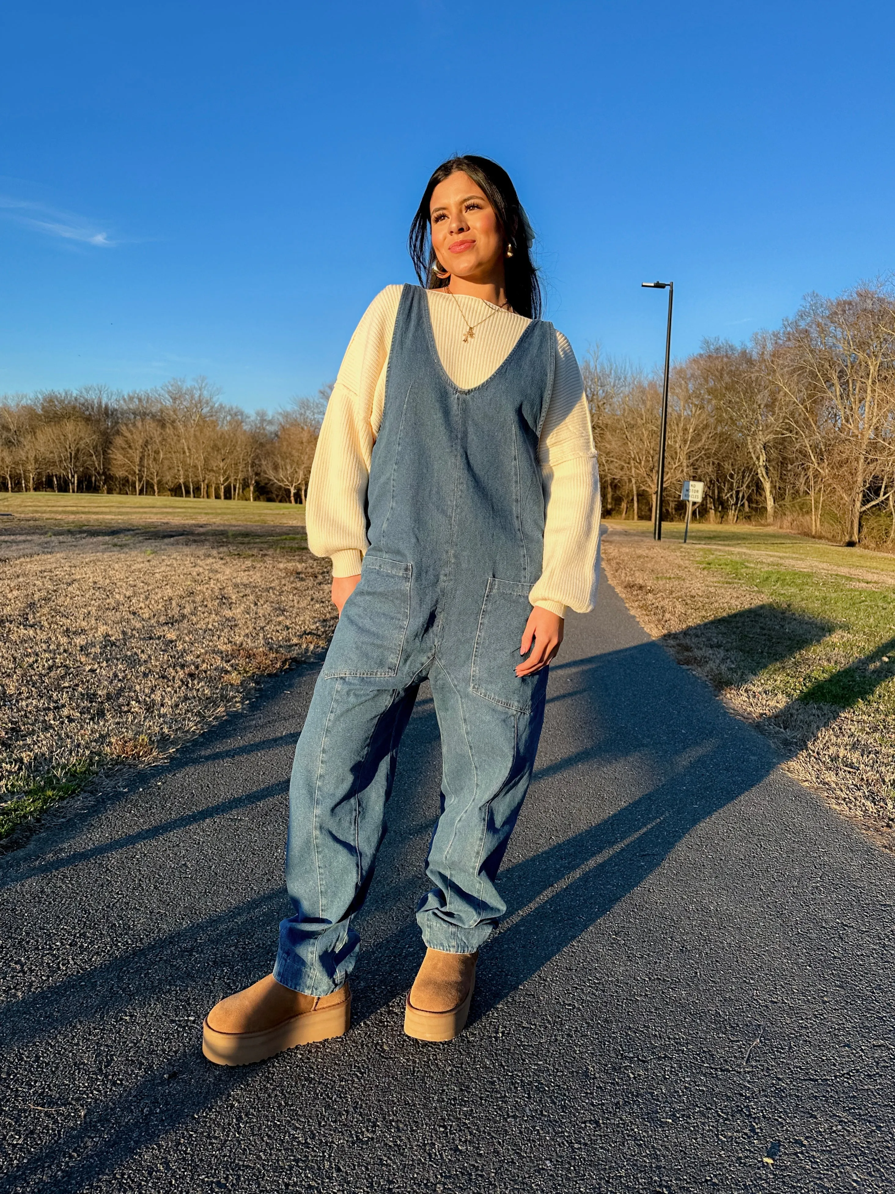 Free Girl Denim Jumpsuit