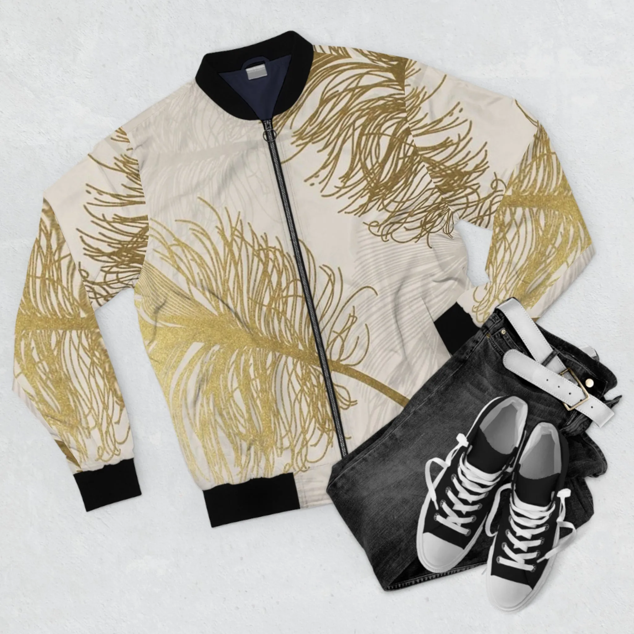 Golden Feathers - Inovax Men's Bomber Jacket