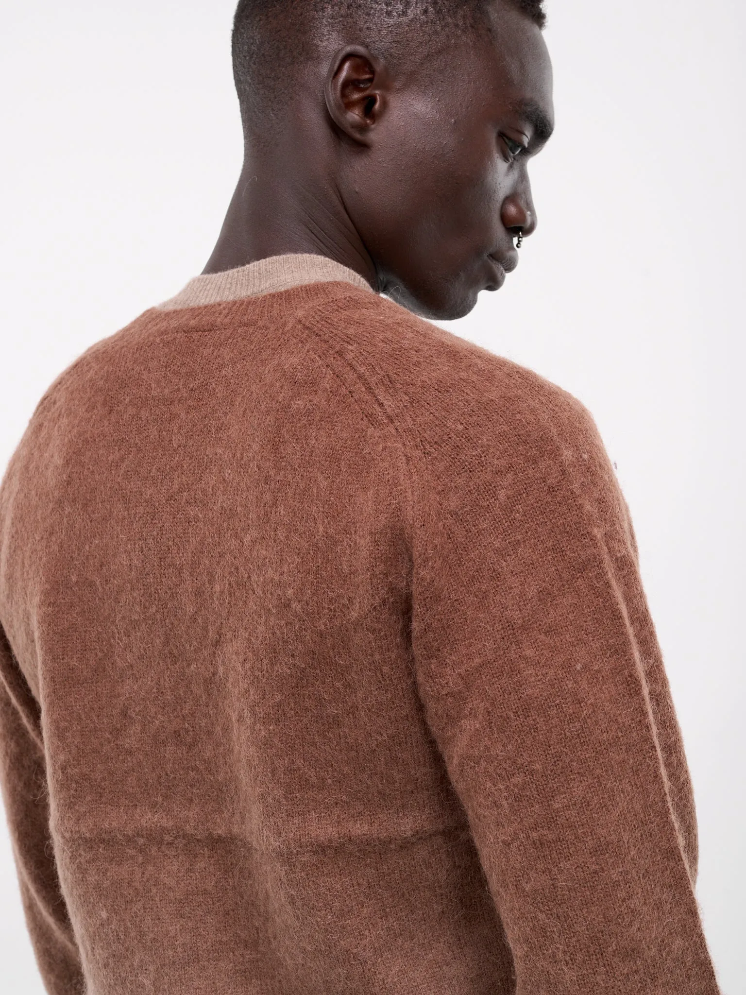 Gradient V-Neck Jumper (KW1198-YN0352-CHOCOLATE-BROWN)