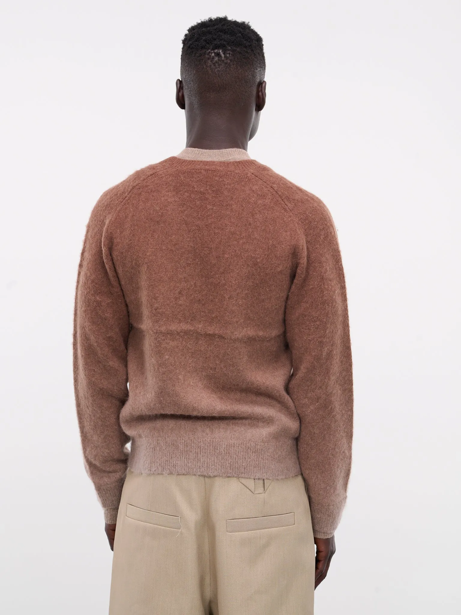 Gradient V-Neck Jumper (KW1198-YN0352-CHOCOLATE-BROWN)