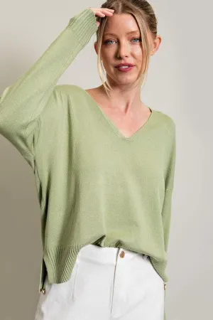 HARLEY V NECK KNIT TOP