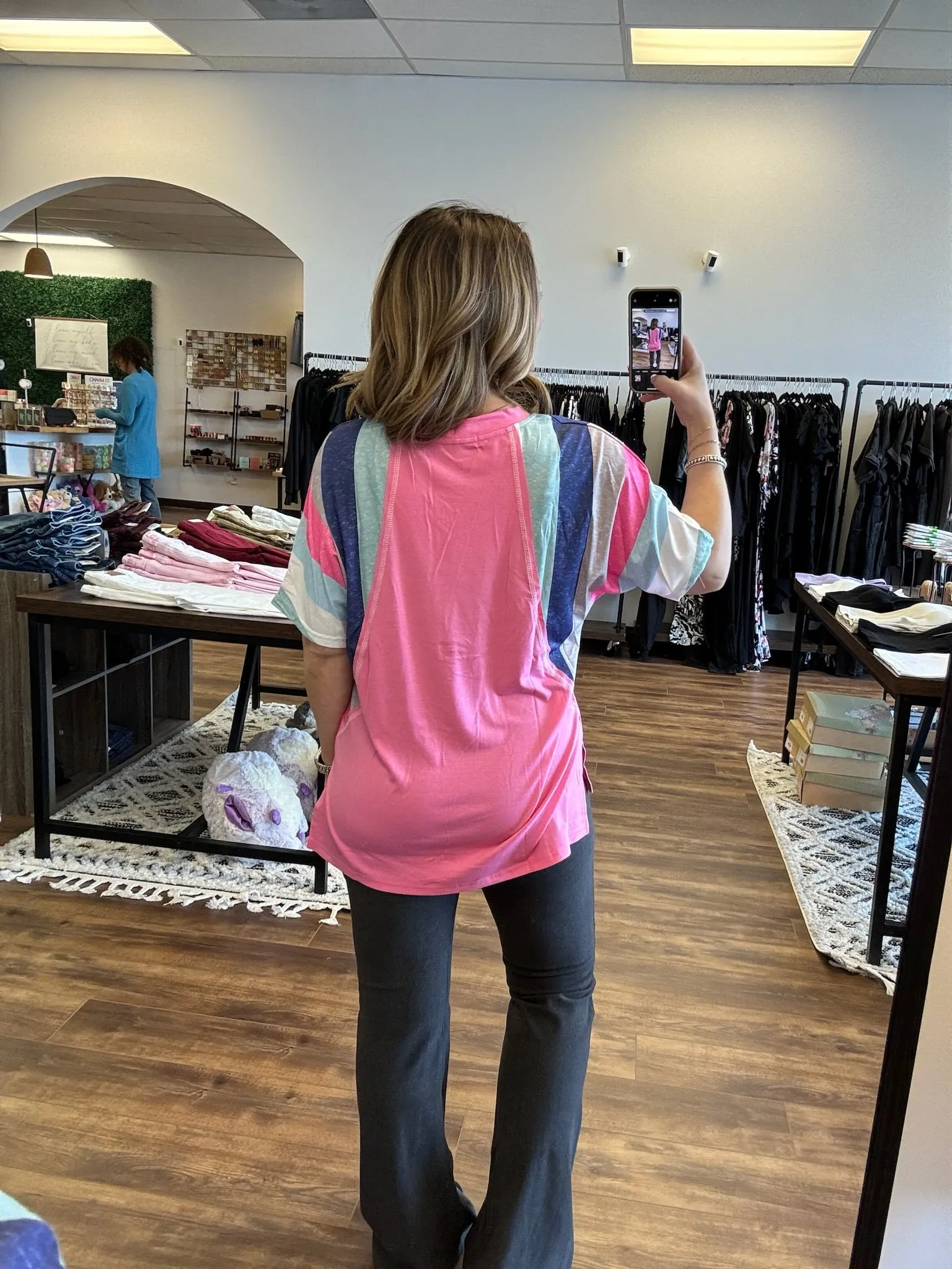 Katie - Colorblock Sleeves Tunic Tee