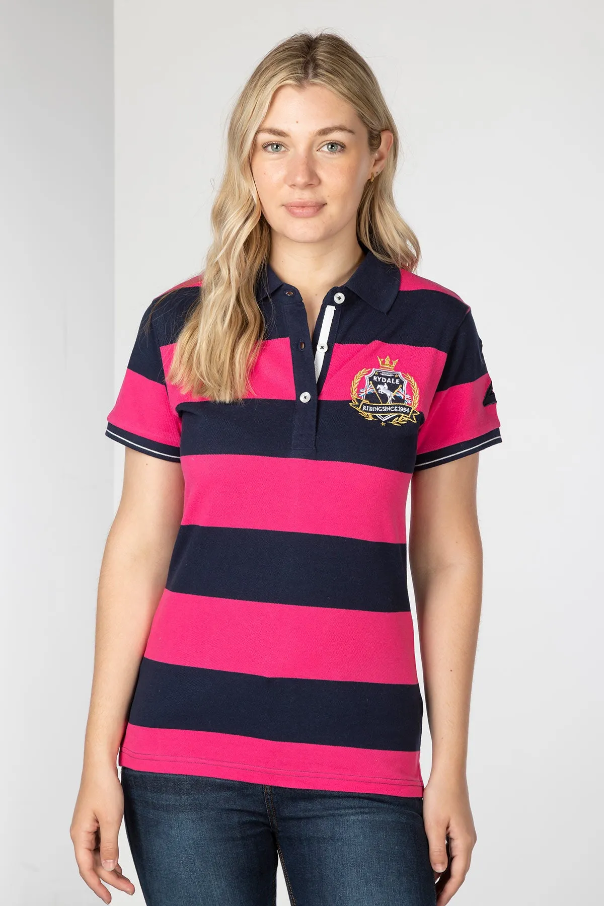 Ladies Striped Polo Shirt - Chloe