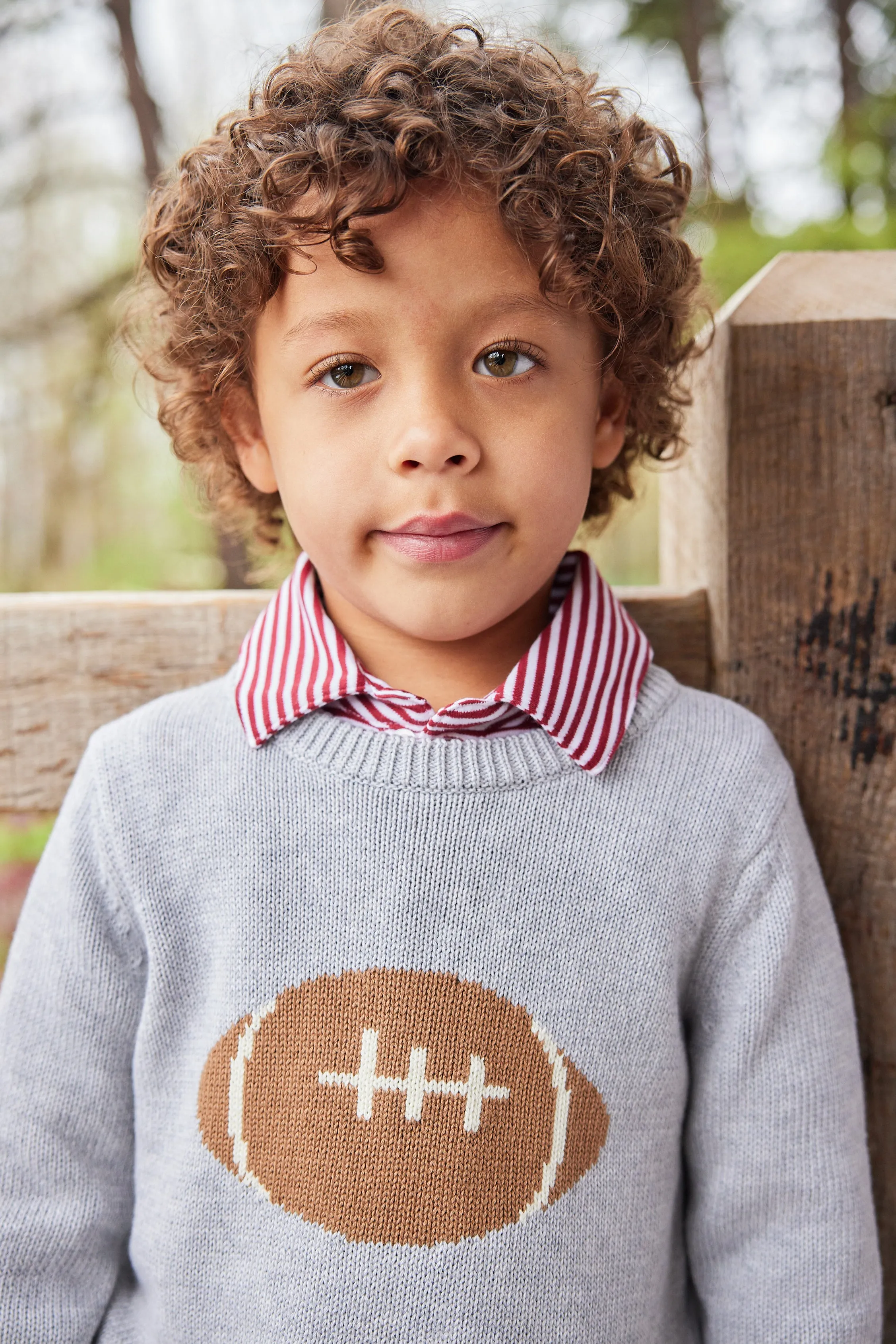 Long Sleeve Polo - Maroon Stripe