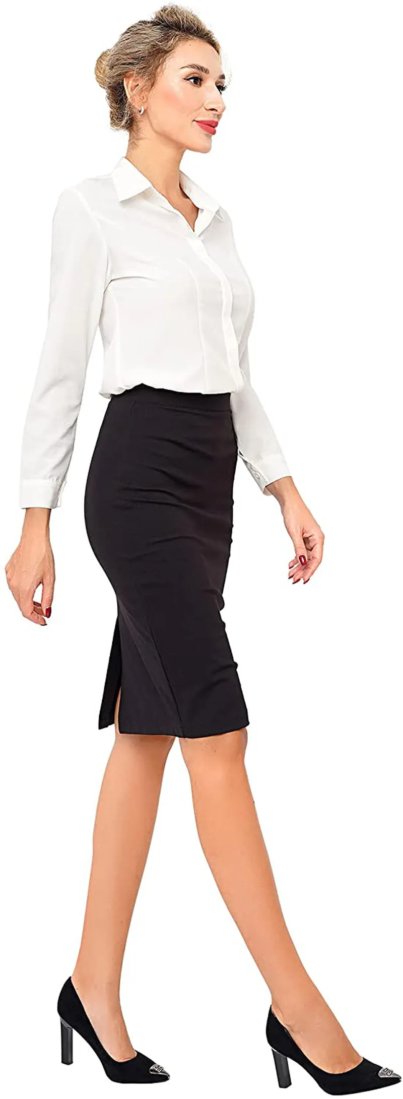 Marycrafts Women's Work Office Business Pencil Skirt