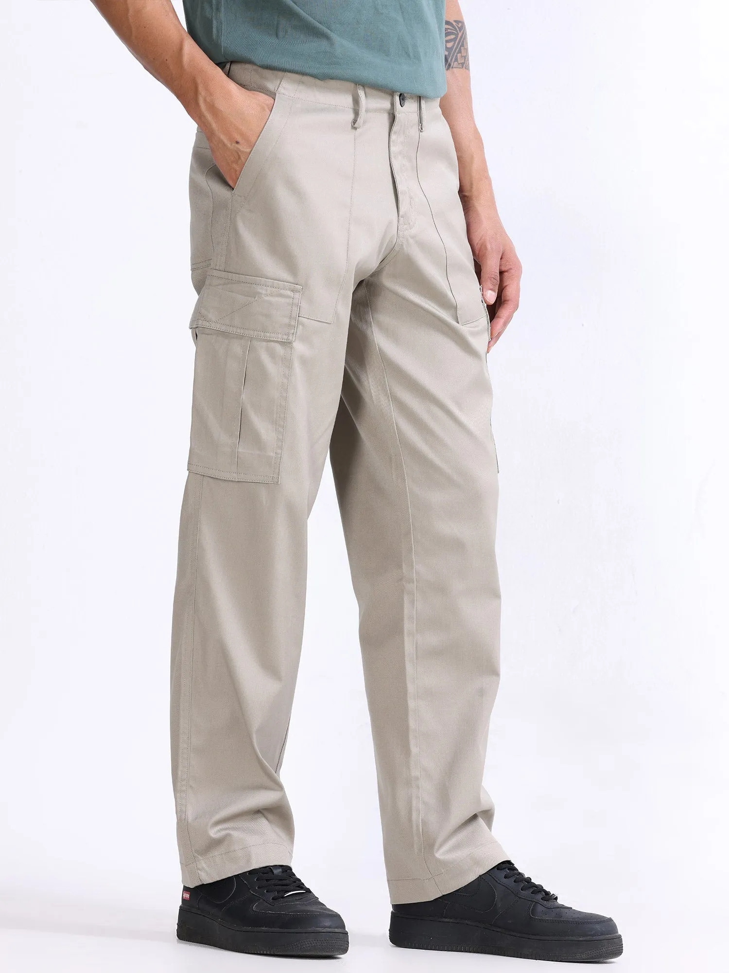 Mason Beige Relaxed Cargo