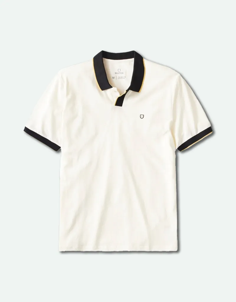 Men's Proper S/S Polo Knit - Off White / Black