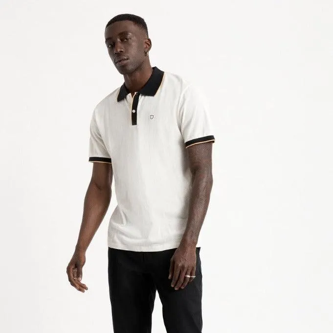 Men's Proper S/S Polo Knit - Off White / Black