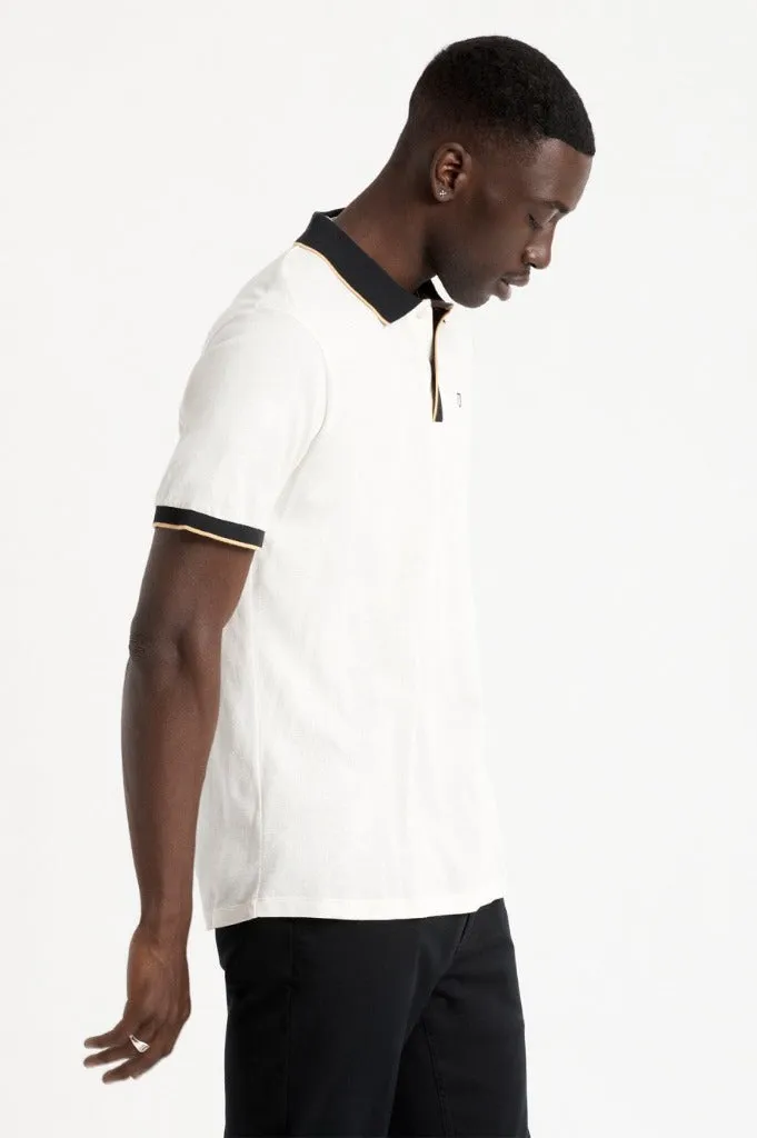 Men's Proper S/S Polo Knit - Off White / Black