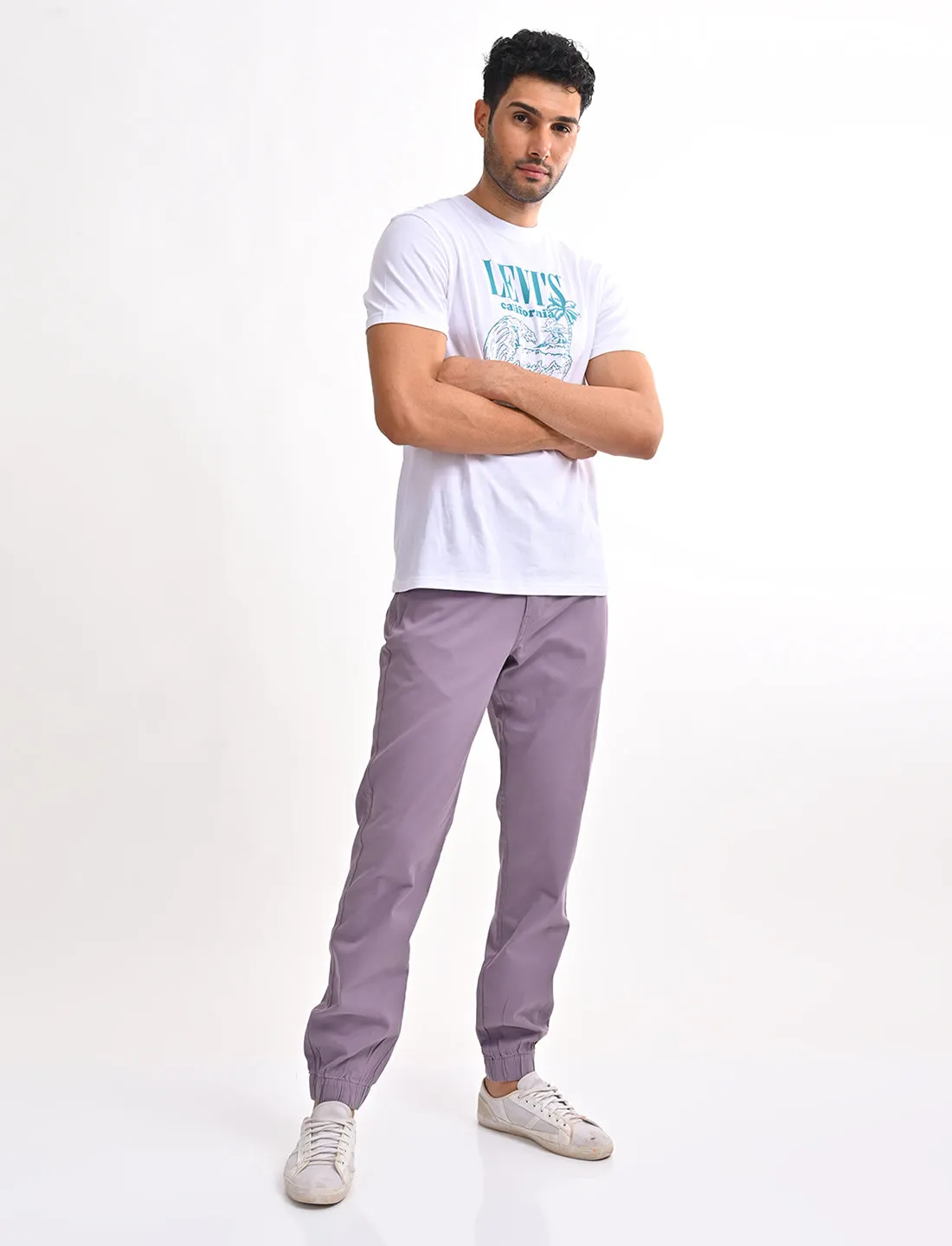 Men's Relaxed Fit Grey Jogger Cargos