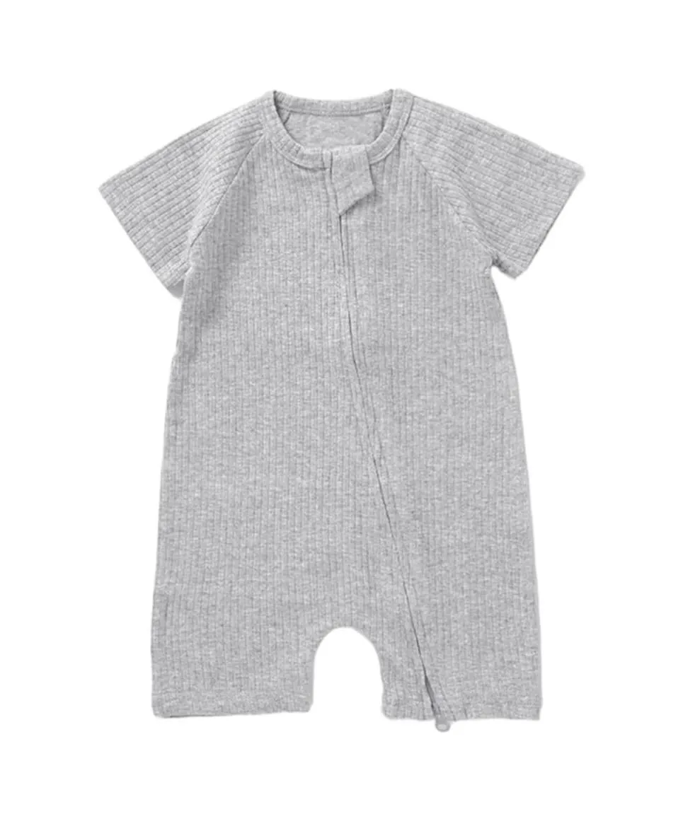 Organic Baby Summer Romper with zipper