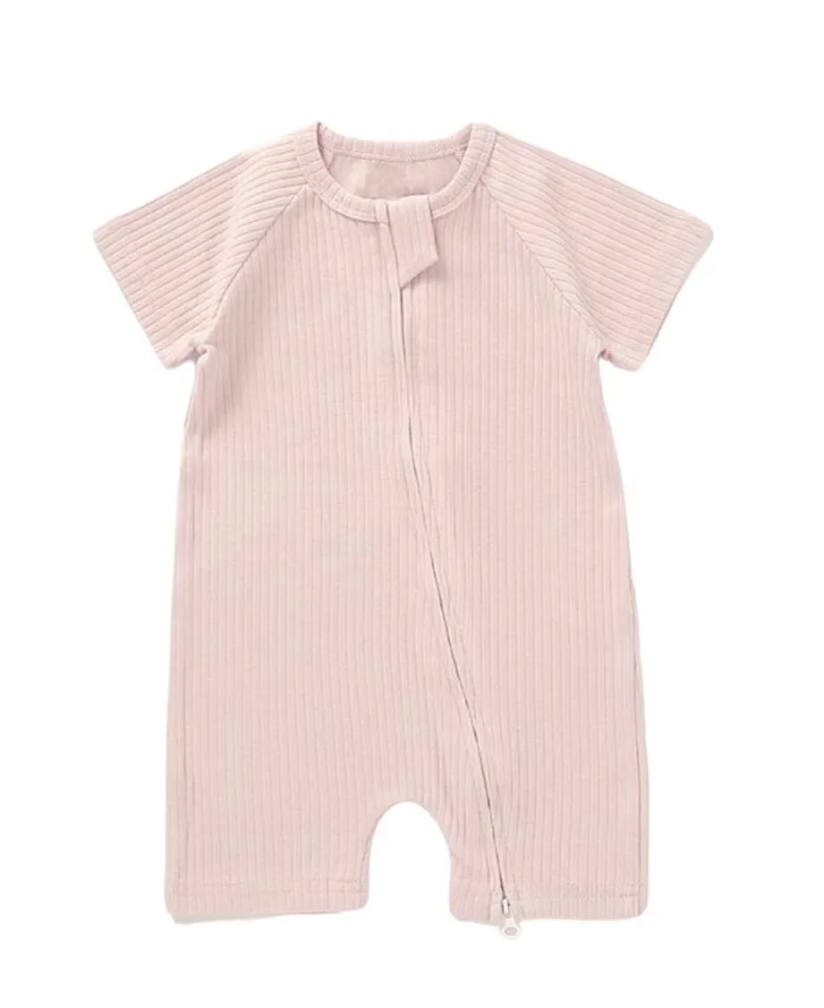 Organic Baby Summer Romper with zipper