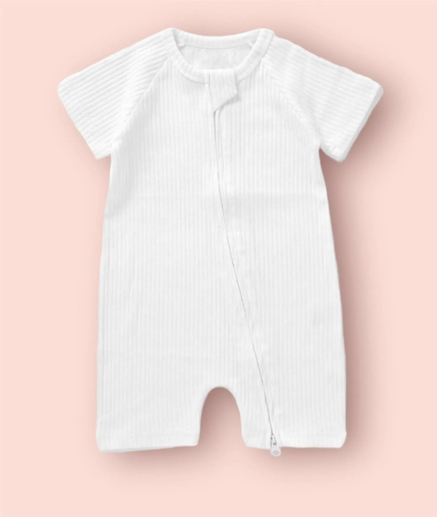 Organic Baby Summer Romper with zipper