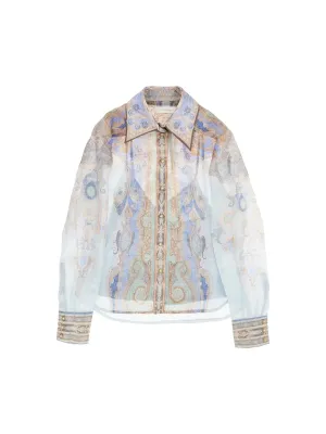 Paisley Print Linen Shirt