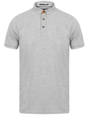 Prospect Cotton Jersey Polo Shirt In Light Grey Marl - Kensington Eastside