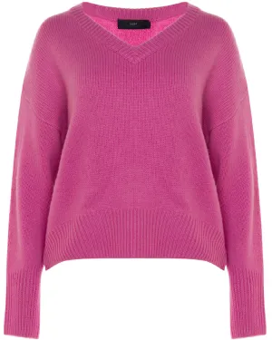 Rose Cashmere Battersea V Neck Sweater