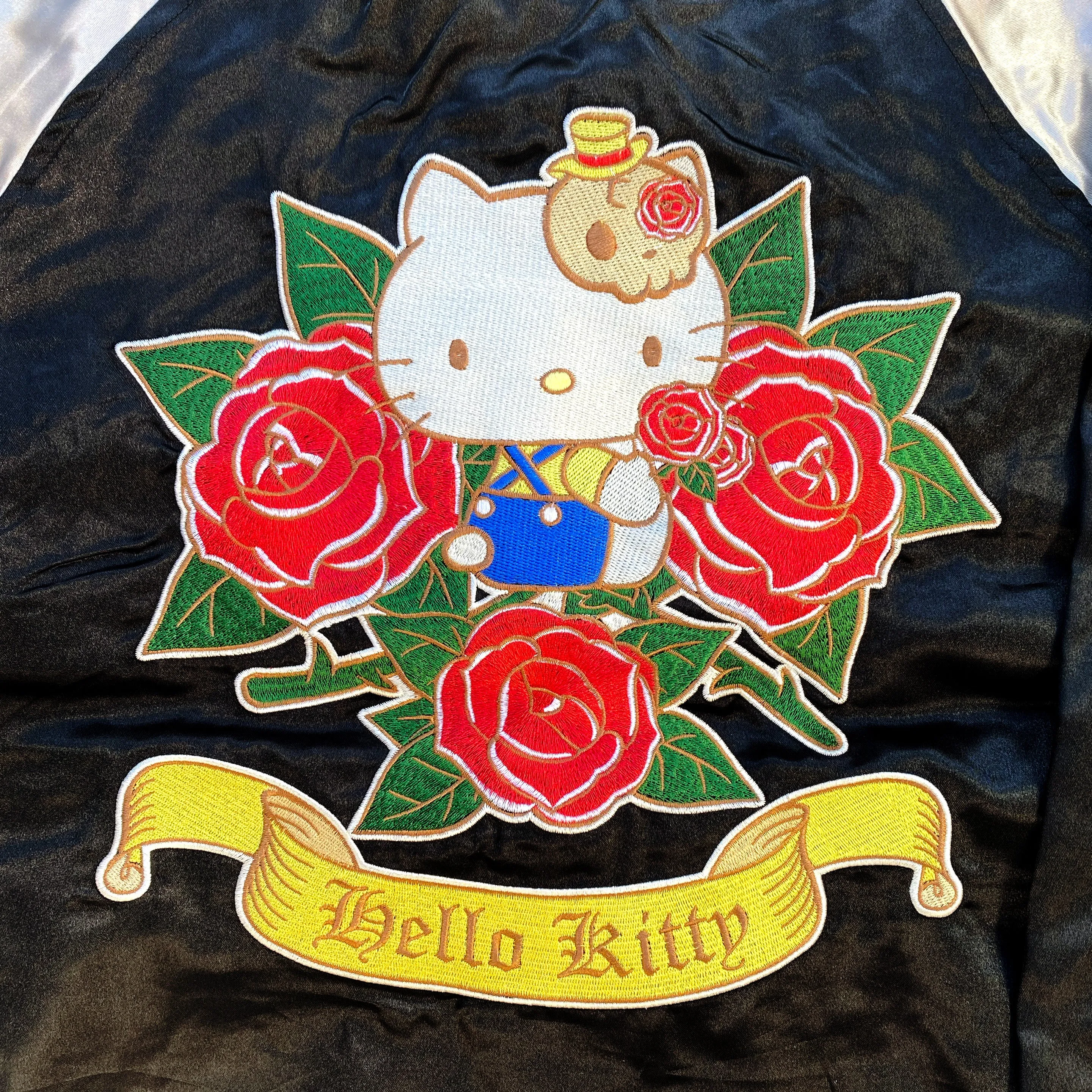 Sanrio - Hello Kitty Sukajan Bomber Jacket (Black)