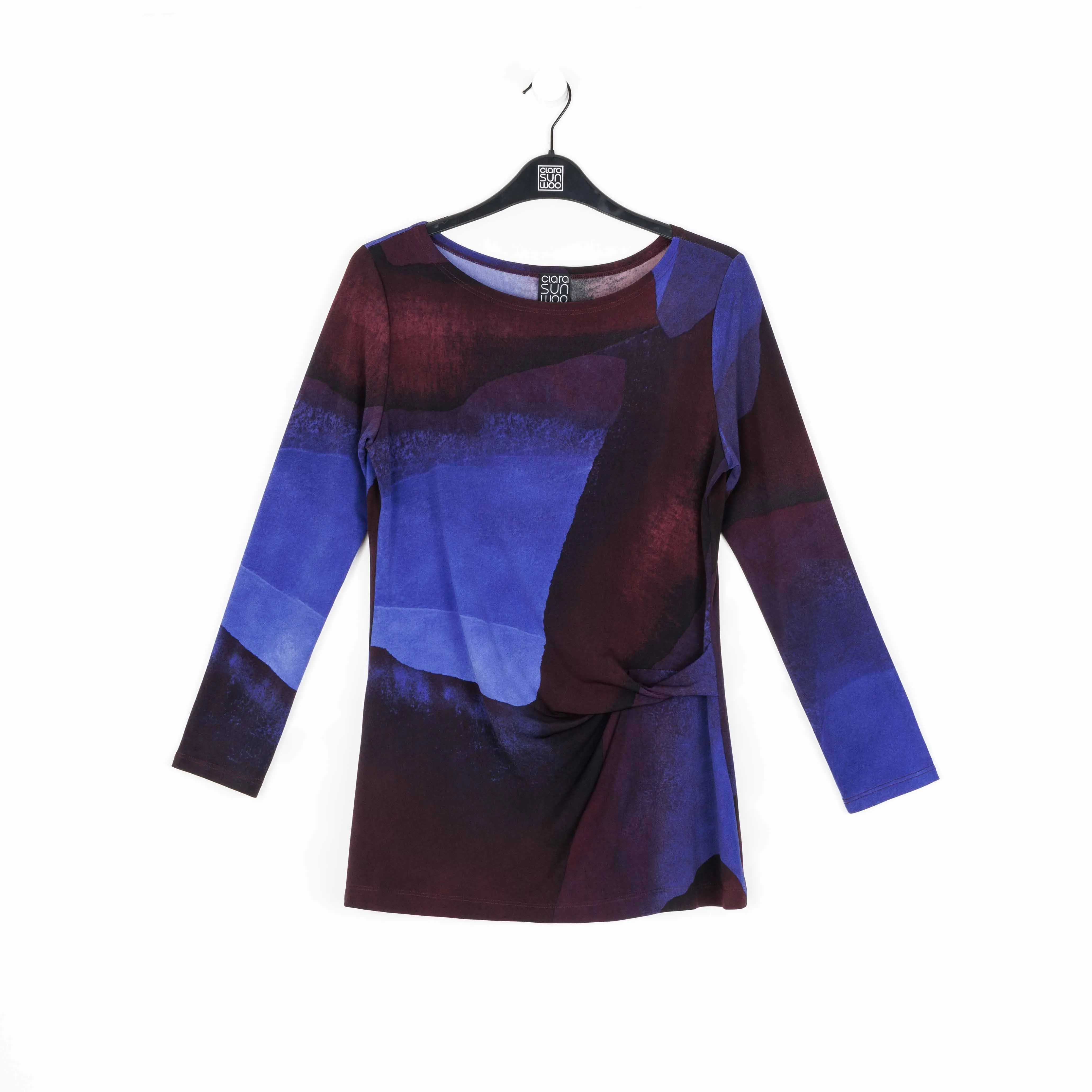 Side Twist Tunic - Purple Watercolor - Final Sale!