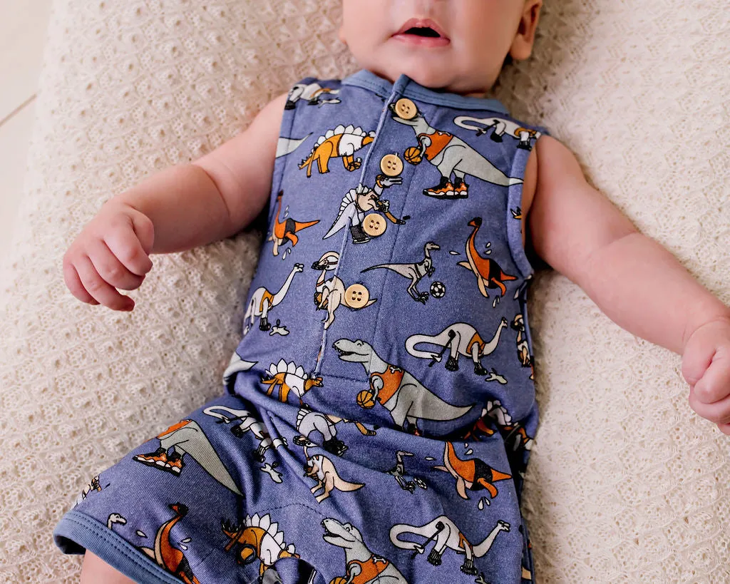 Sleeveless Romper - Sporty Dinos