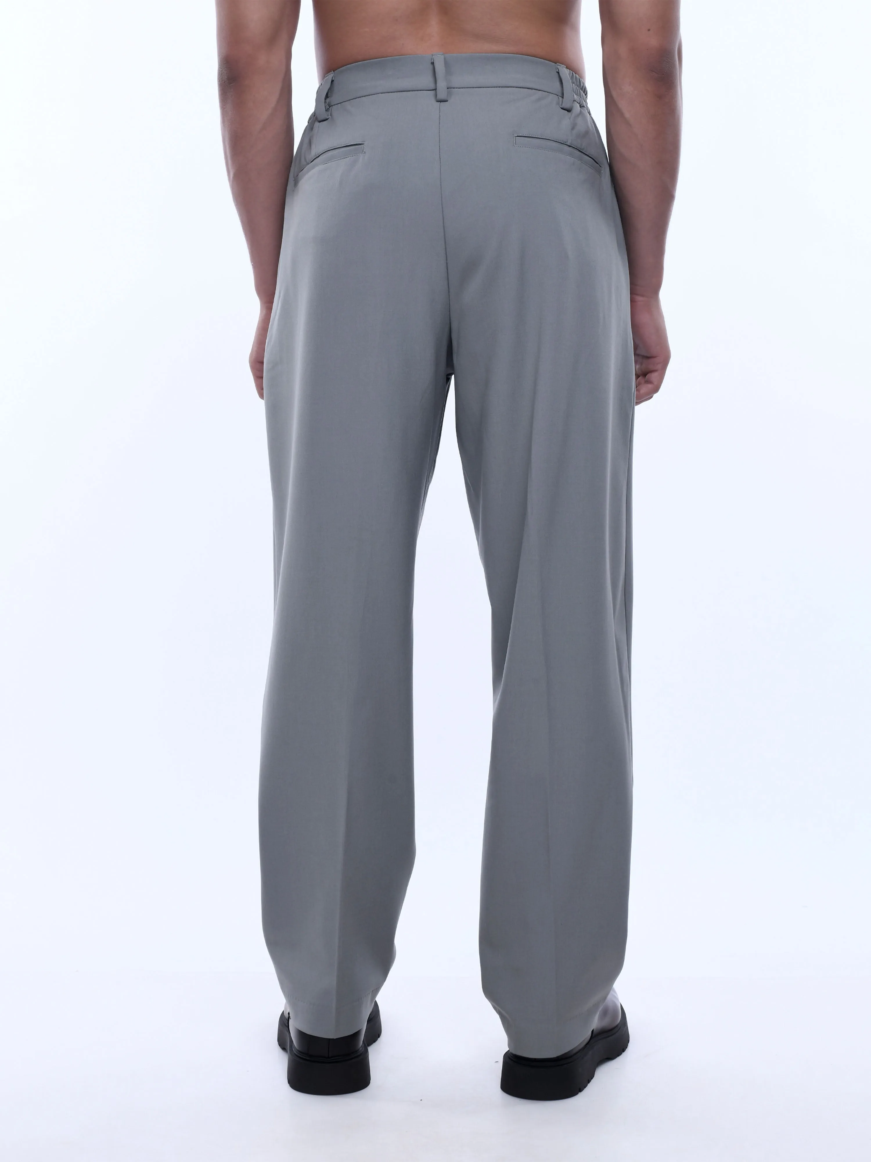 Soft Handle Relaxed Light Grey Trousers