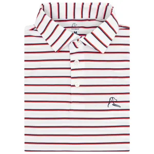 The Old Glory Stripe | Performance Polo | The Old Glory Stripe - White/Classic Red/Fleet Navy