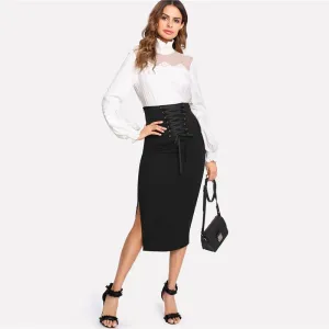 THE SIDE OFFICE SKIRT