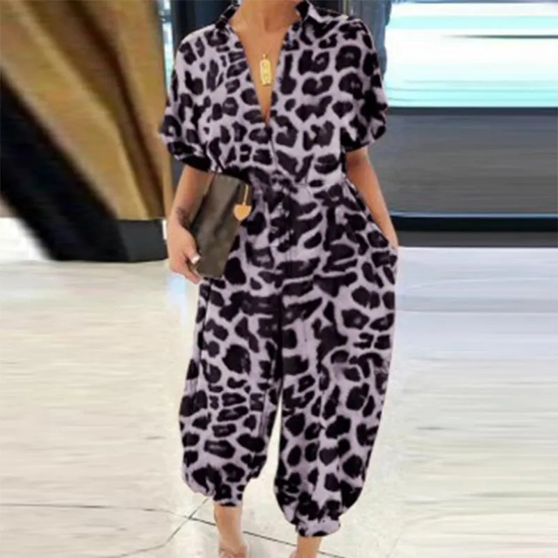 V-Neck Cotton Jumpsuit