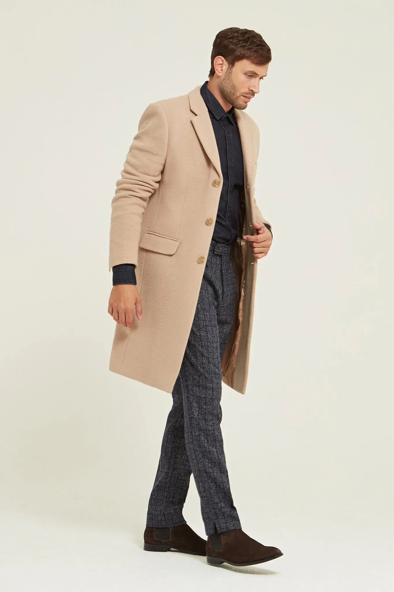 Virgin Wool Blend Coat